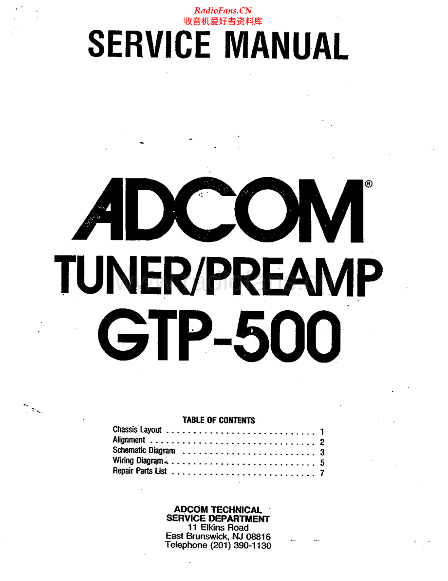 Adcom-GTP500-pre-sm维修电路原理图.pdf_第1页