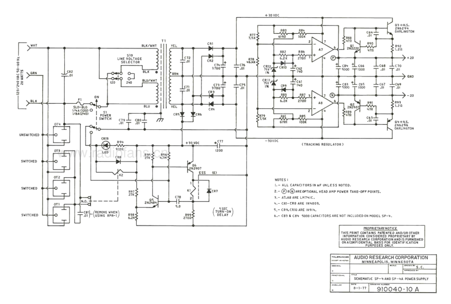 AudioResearch-SP4-pre-sch维修电路原理图.pdf_第3页