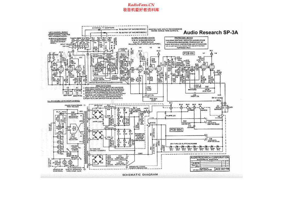 AudioResearch-SP3A-pre-sch维修电路原理图.pdf_第1页