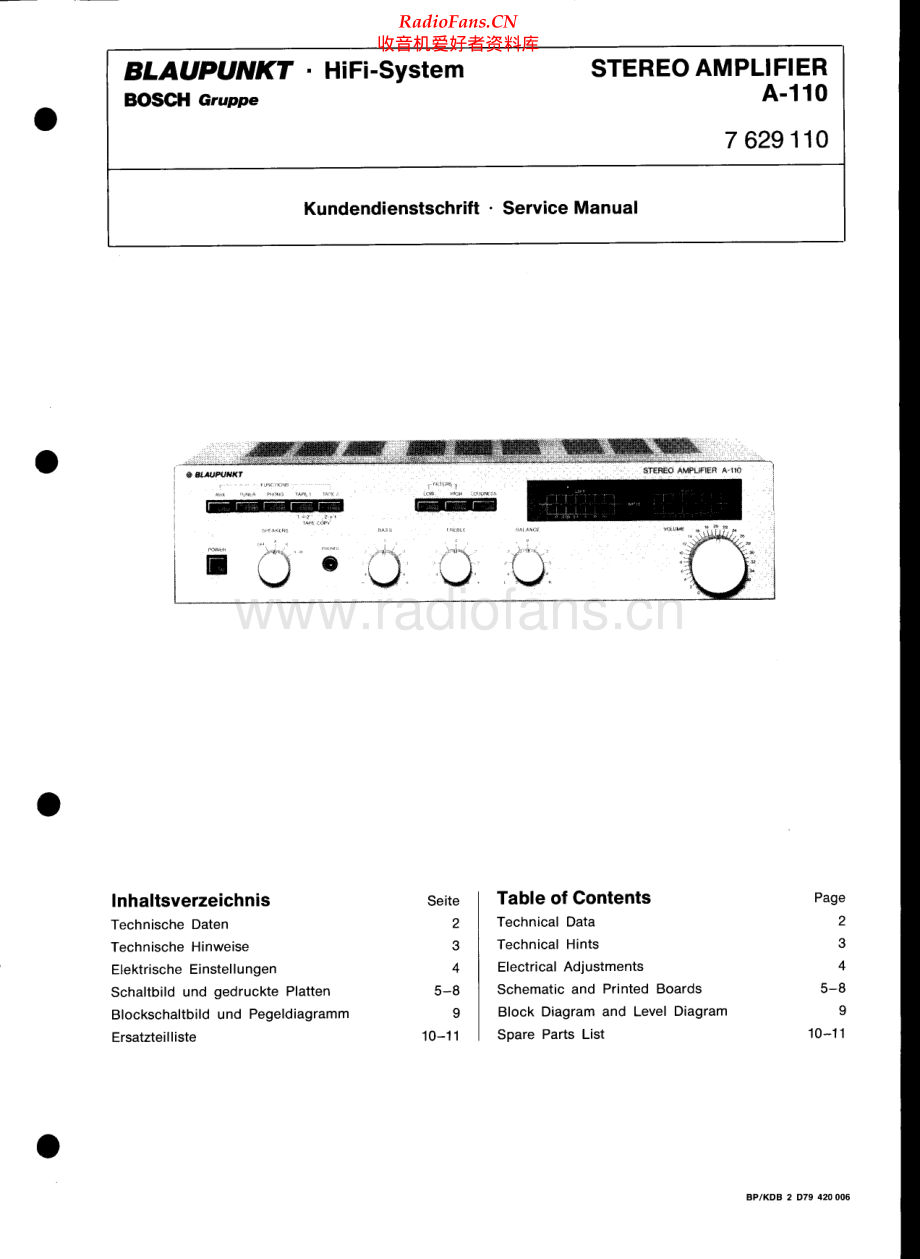 Blaupunkt-A110-int-sm维修电路原理图.pdf_第1页