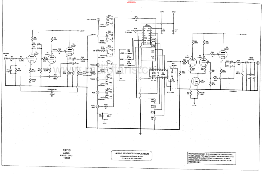 AudioResearch-SP16-pre-sch维修电路原理图.pdf_第2页