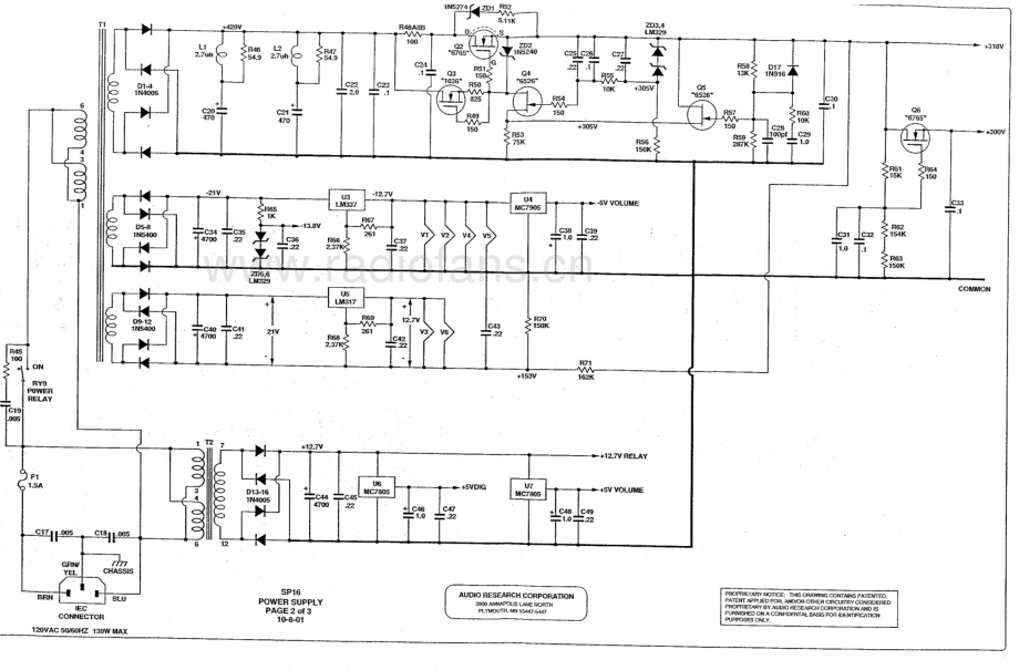 AudioResearch-SP16-pre-sch维修电路原理图.pdf_第3页
