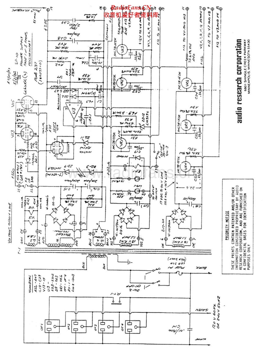 AudioResearch-SP10-pre-sch维修电路原理图.pdf_第1页