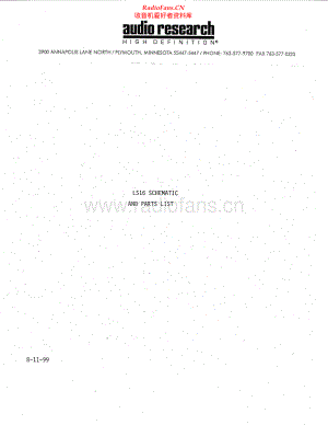 AudioResearch-LS16-pre-sch维修电路原理图.pdf