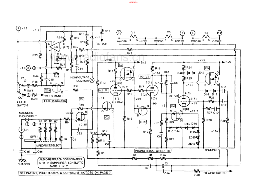 AudioResearch-SP15-pre-sch维修电路原理图.pdf_第1页