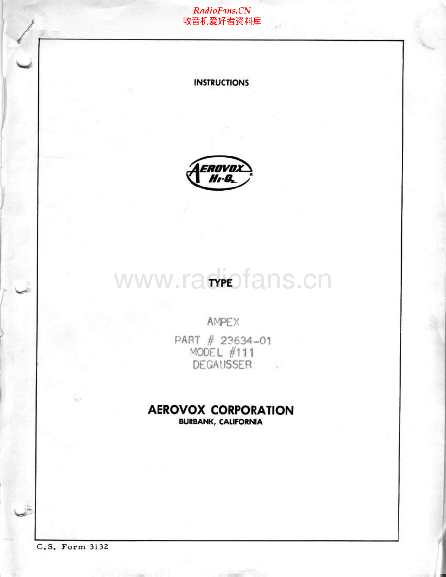 Ampex-111-dg-sch维修电路原理图.pdf_第1页