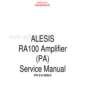 Alesis-RA100-pwr-sm维修电路原理图.pdf