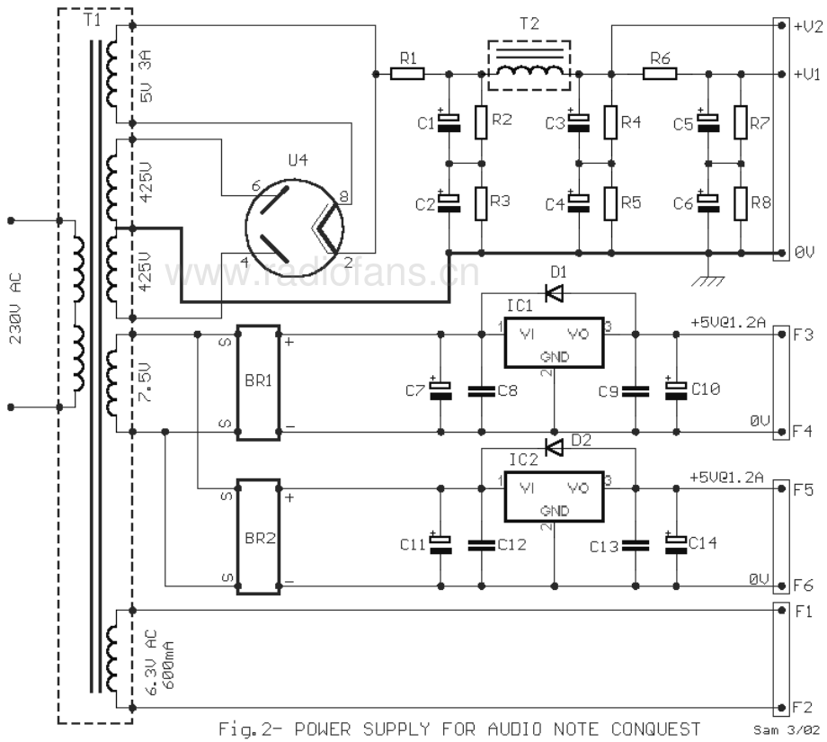 AudioNote-Conquest300B-pwr-sch维修电路原理图.pdf_第3页