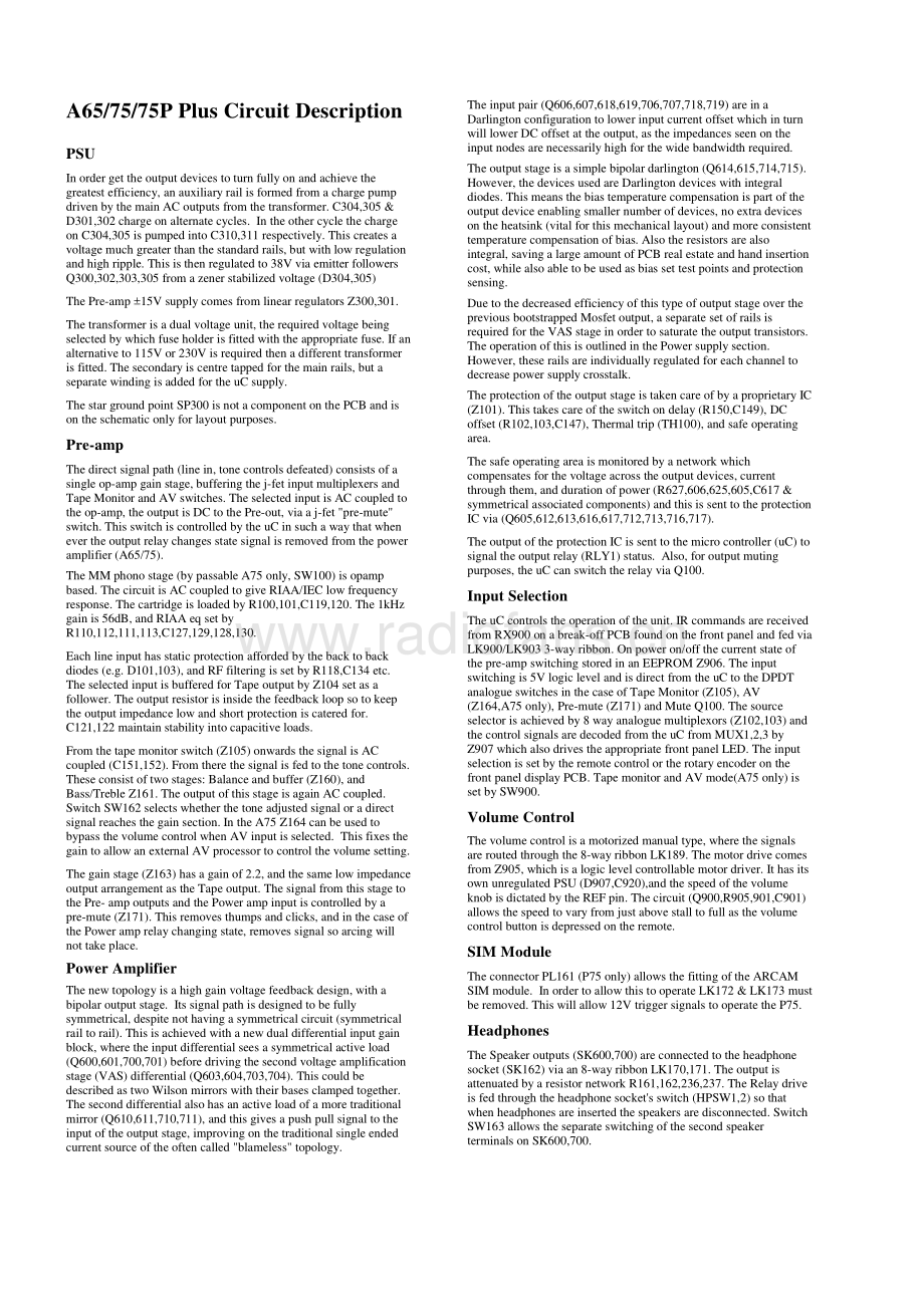 Arcam-A75-int-sm维修电路原理图.pdf_第3页