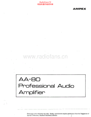 Ampex-AA80-pwr-sch维修电路原理图.pdf