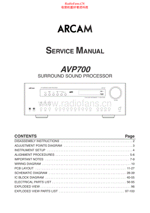 Arcam-AVP700-avr-sm维修电路原理图.pdf