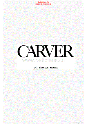 Carver-C1-pre-sm维修电路原理图.pdf