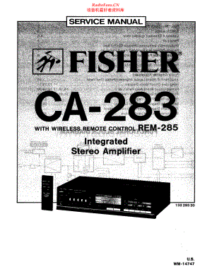 Fisher-CA283-int-sm维修电路原理图.pdf