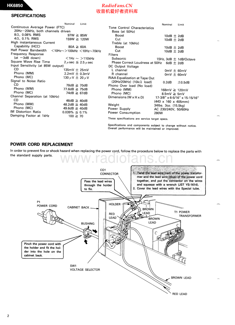 HarmanKardon-HK6850-int-sm维修电路原理图.pdf_第2页