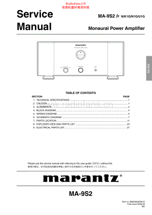 Marantz-MA9S2-pwr-sch 维修电路原理图.pdf