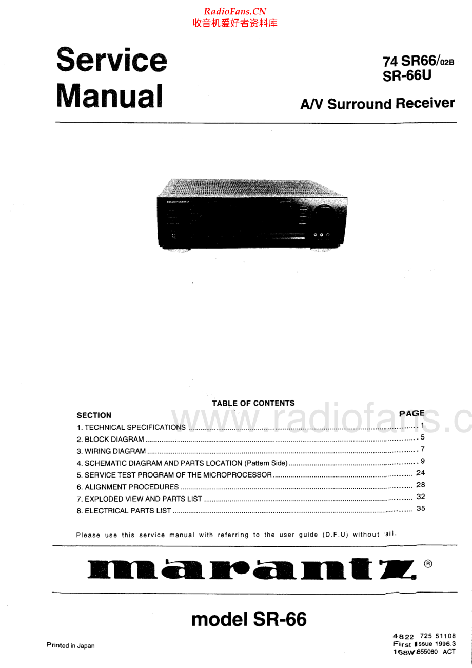 Marantz-SR66-avr-sm 维修电路原理图.pdf_第1页
