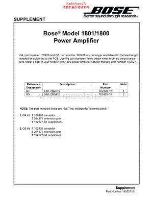 Bose-1800-pwr-sup维修电路原理图.pdf