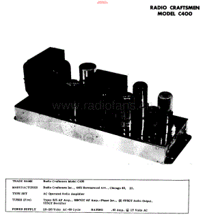 Craftsmen-C400-pwr-si维修电路原理图.pdf