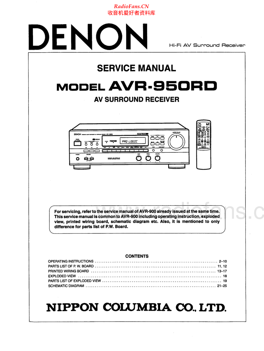 Denon-AVR950RD-avr-sm维修电路原理图.pdf_第1页