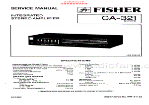 Fisher-CA321-int-sm维修电路原理图.pdf