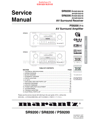 Marantz-PS9200-avr-sm 维修电路原理图.pdf