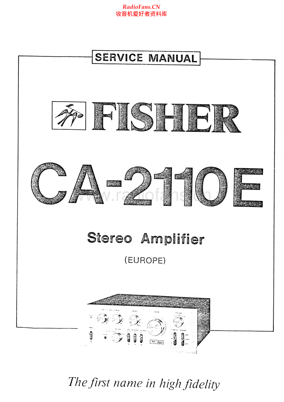 Fisher-CA2110E-int-sm维修电路原理图.pdf_第1页