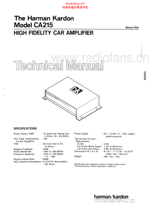 HarmanKardon-CA215-pwr-sm维修电路原理图.pdf