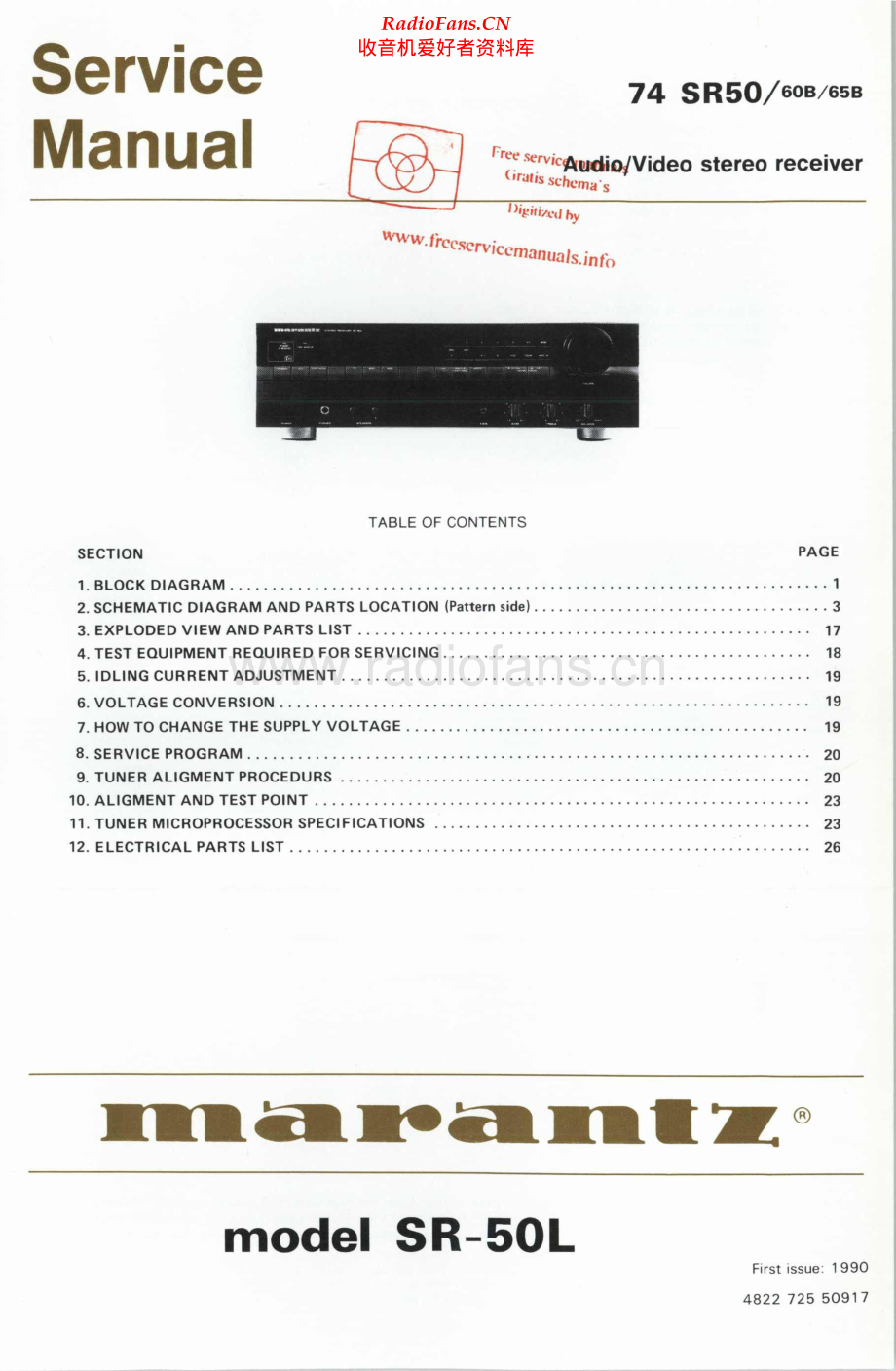 Marantz-74SR50-avr-sm 维修电路原理图.pdf_第1页
