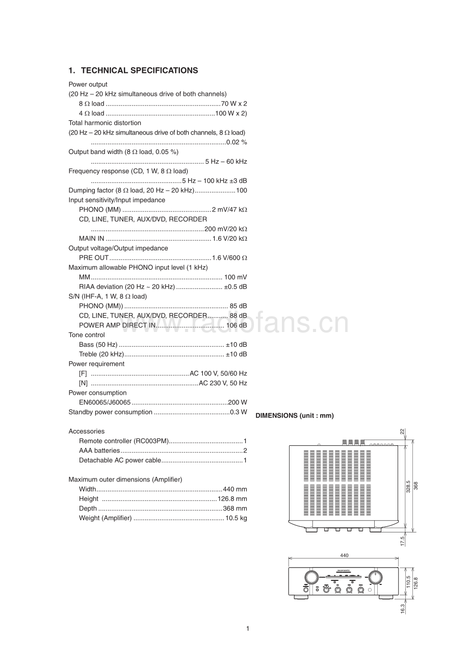 Marantz-PM7003-int-sm 维修电路原理图.pdf_第3页