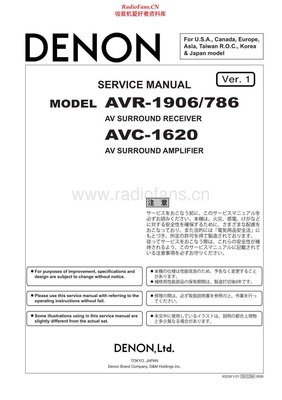 Denon-AVR786-avr-sm维修电路原理图.pdf_第1页