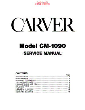 Carver-CM1090-int-sm维修电路原理图.pdf