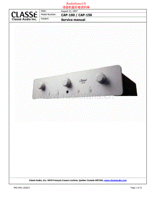Classe-CAP150-int-sm维修电路原理图.pdf