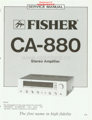 Fisher-CA880-int-sm维修电路原理图.pdf