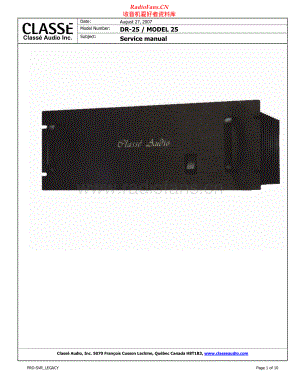 Classe-Model25-pwr-sm维修电路原理图.pdf