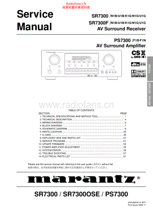 Marantz-PS7300-avr-sm 维修电路原理图.pdf