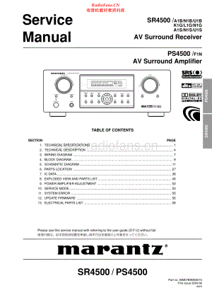 Marantz-PS4500-avr-sm 维修电路原理图.pdf