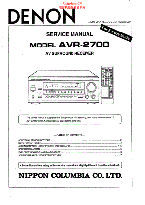 Denon-AVR2700-avr-si维修电路原理图.pdf