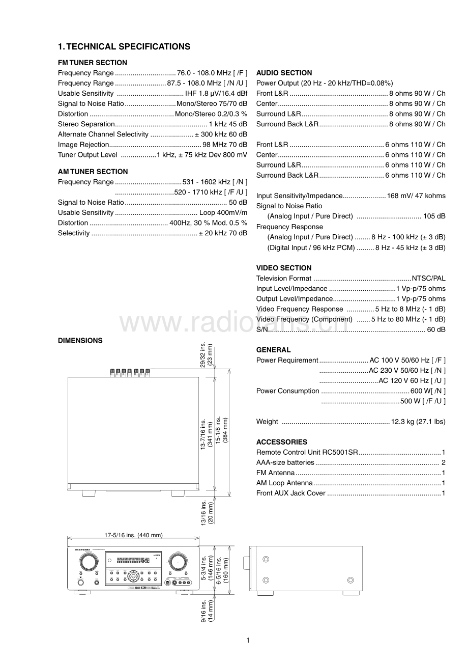 Marantz-SR5001-avr-sm 维修电路原理图.pdf_第3页