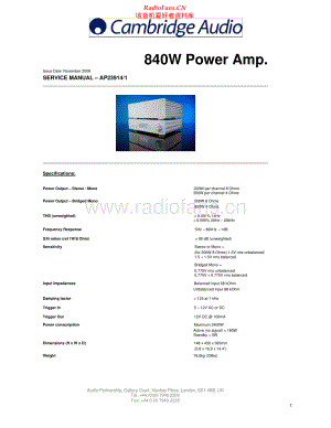 Cambridge-840W-pwr-sm维修电路原理图.pdf