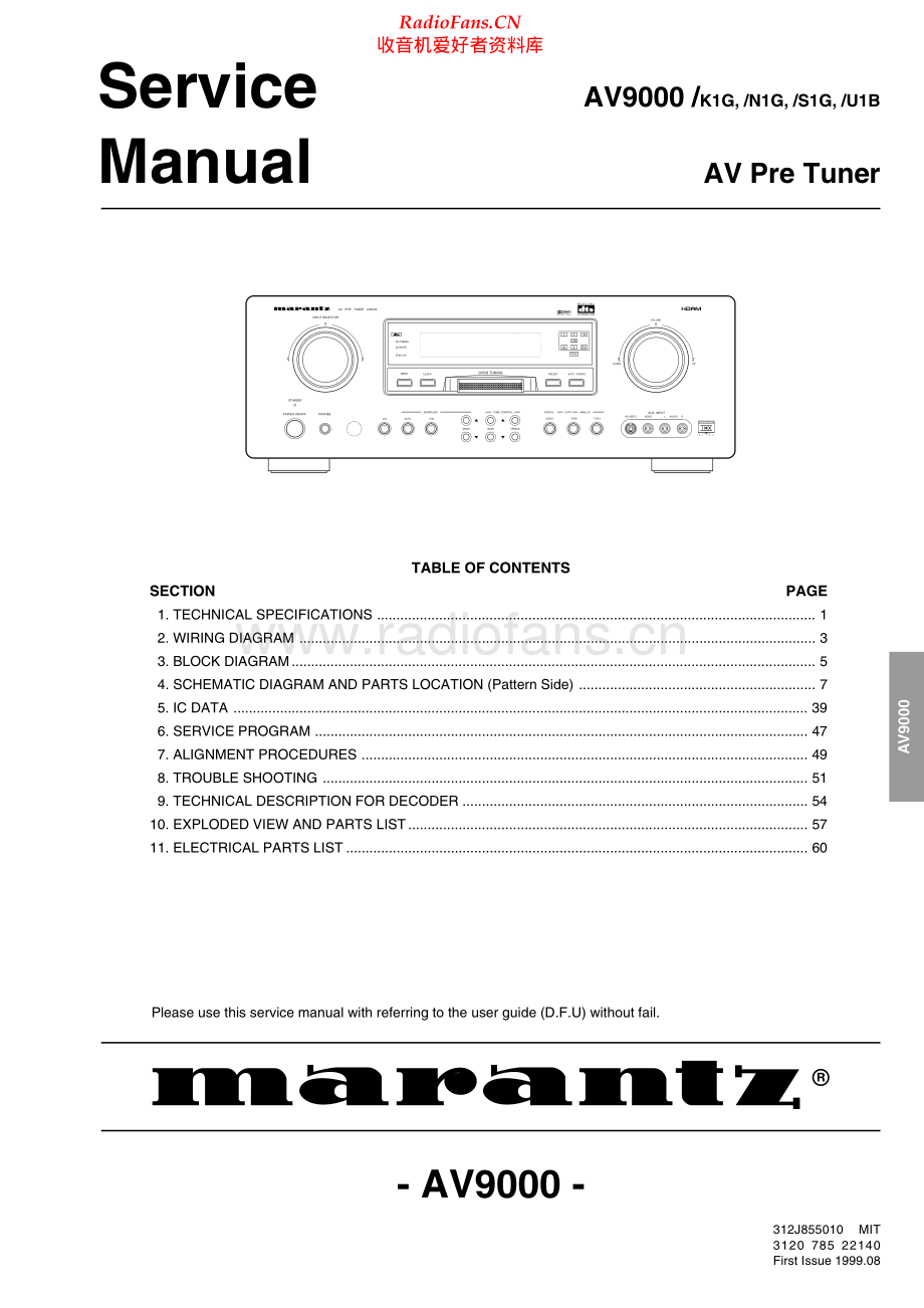 Marantz-AV9000-avr-sm 维修电路原理图.pdf_第1页