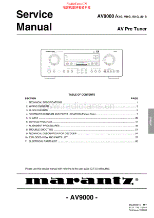 Marantz-AV9000-avr-sm 维修电路原理图.pdf
