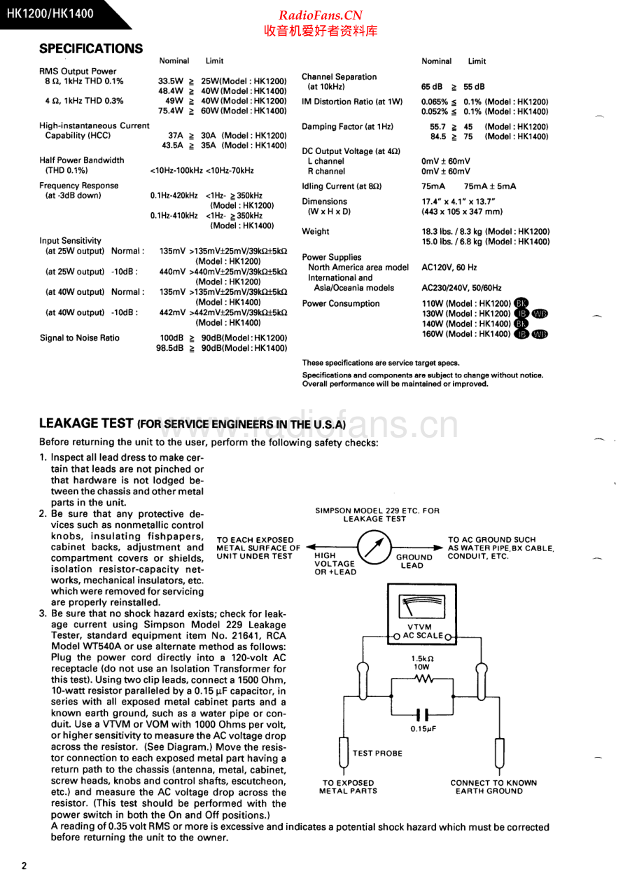 HarmanKardon-HK1400-int-sm1维修电路原理图.pdf_第2页
