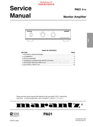 Marantz-PA01-ma-sm 维修电路原理图.pdf