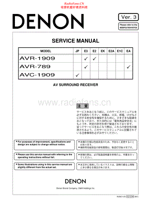 Denon-AVC1909-avr-sm维修电路原理图.pdf