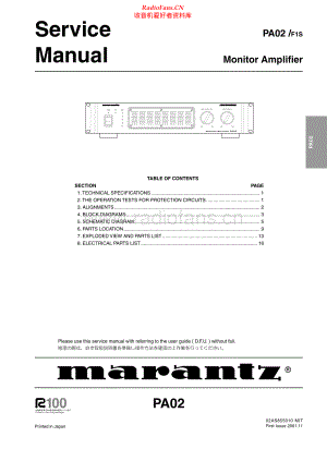 Marantz-PA02-ma-sm 维修电路原理图.pdf