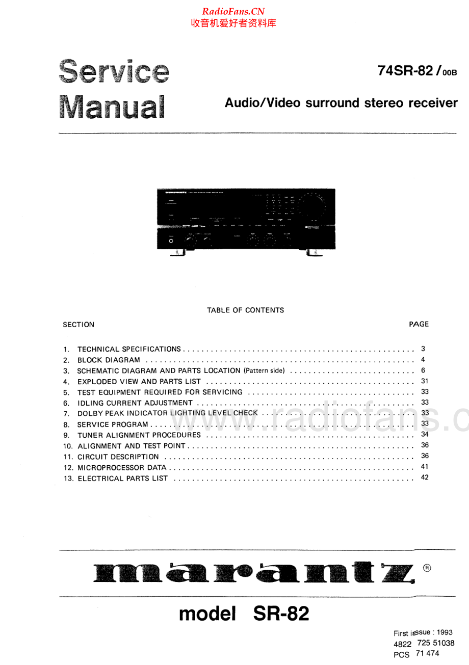 Marantz-SR82-avr-sm 维修电路原理图.pdf_第1页
