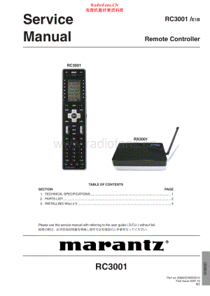 Marantz-RC3001-rem-sm 维修电路原理图.pdf