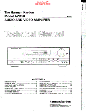 HarmanKardon-AVI150-avr-sm维修电路原理图.pdf