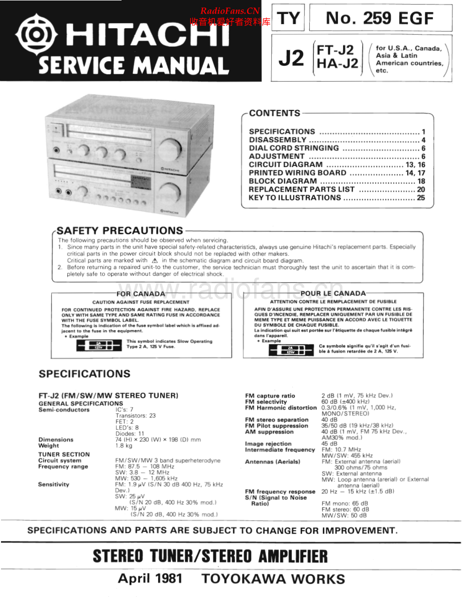 Hitachi-HAJ2-int-sm 维修电路原理图.pdf_第1页