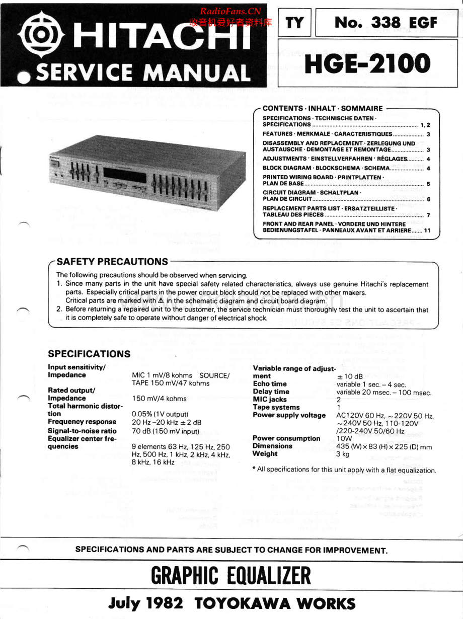 Hitachi-HGE2100-eq-sm 维修电路原理图.pdf_第1页